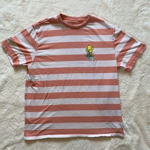 American Eagle | Large, Standard Fit | Pink/ White Striped | Gently Worn